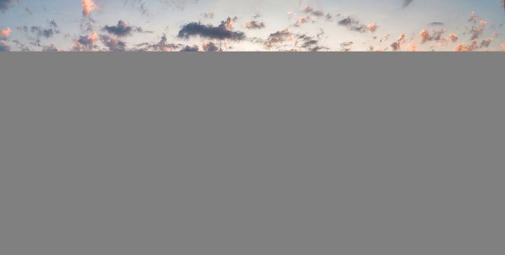 Vuurtorenhoofd panorama zonsondergang